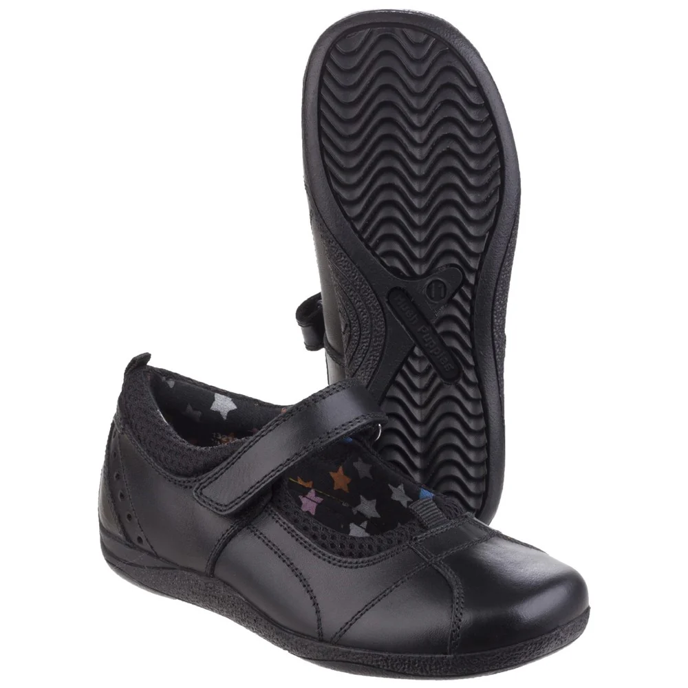 Black Cindy Junior School Shoes - Image 3