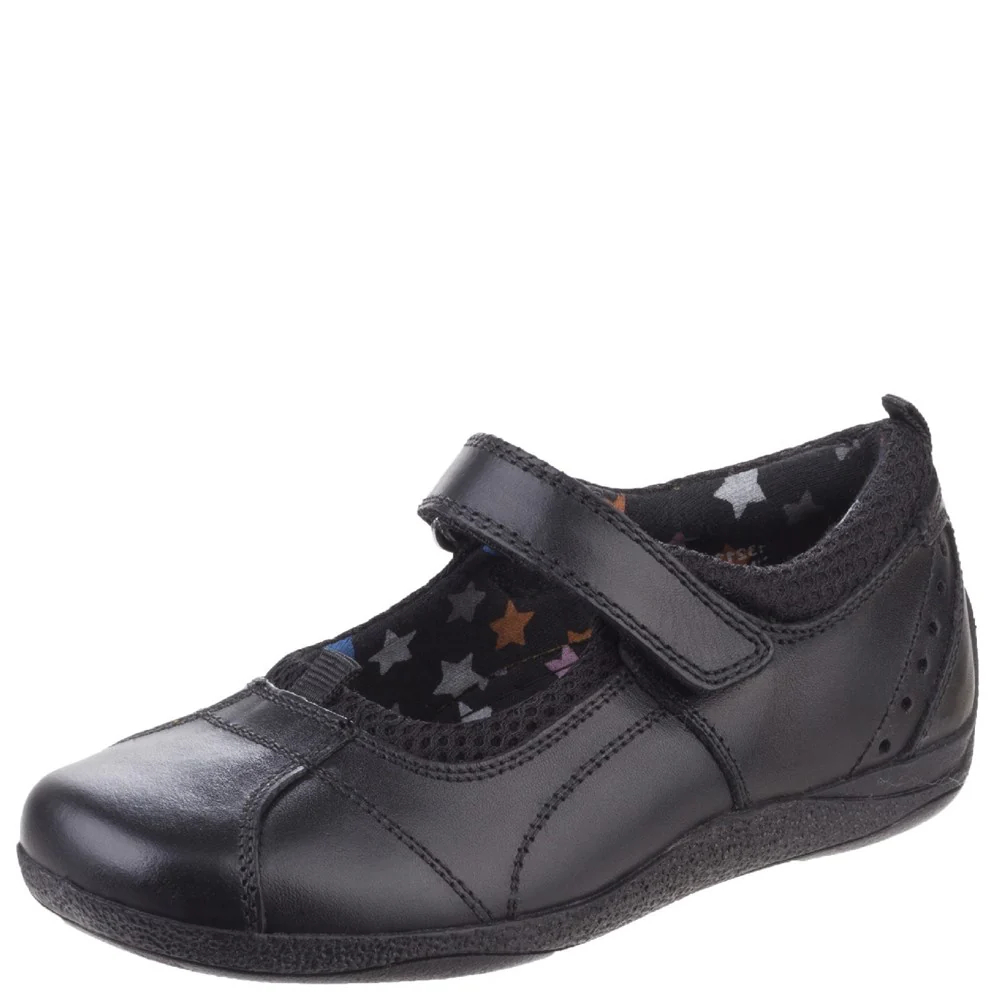 Black Cindy Senior School Shoes - Image 10
