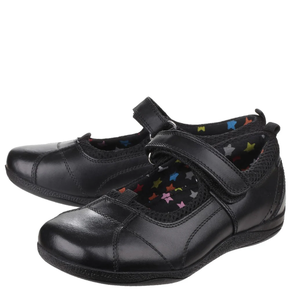 Black Cindy Senior School Shoes - Image 6