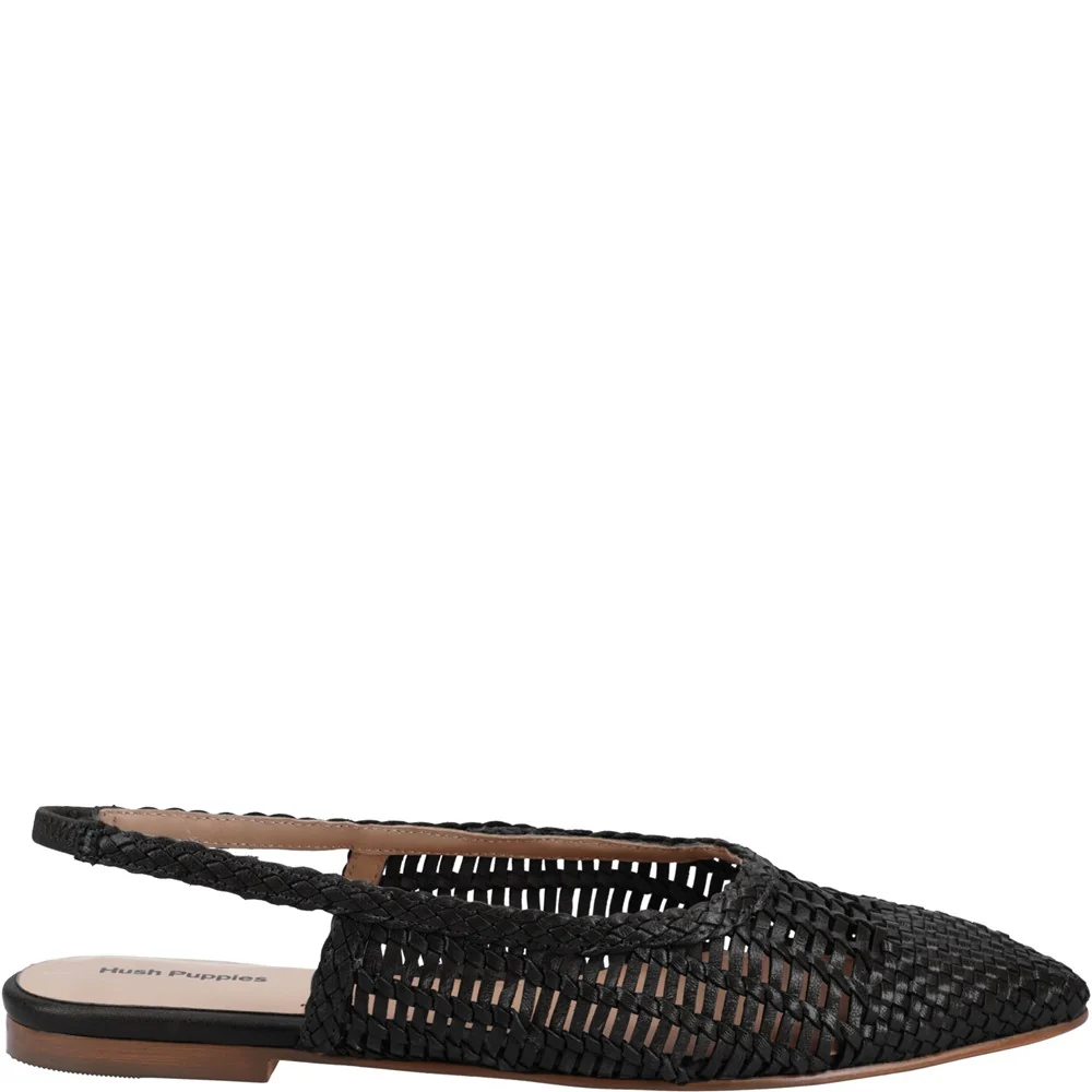 Black Dalia Woven Slingback Ballerinas - Image 5