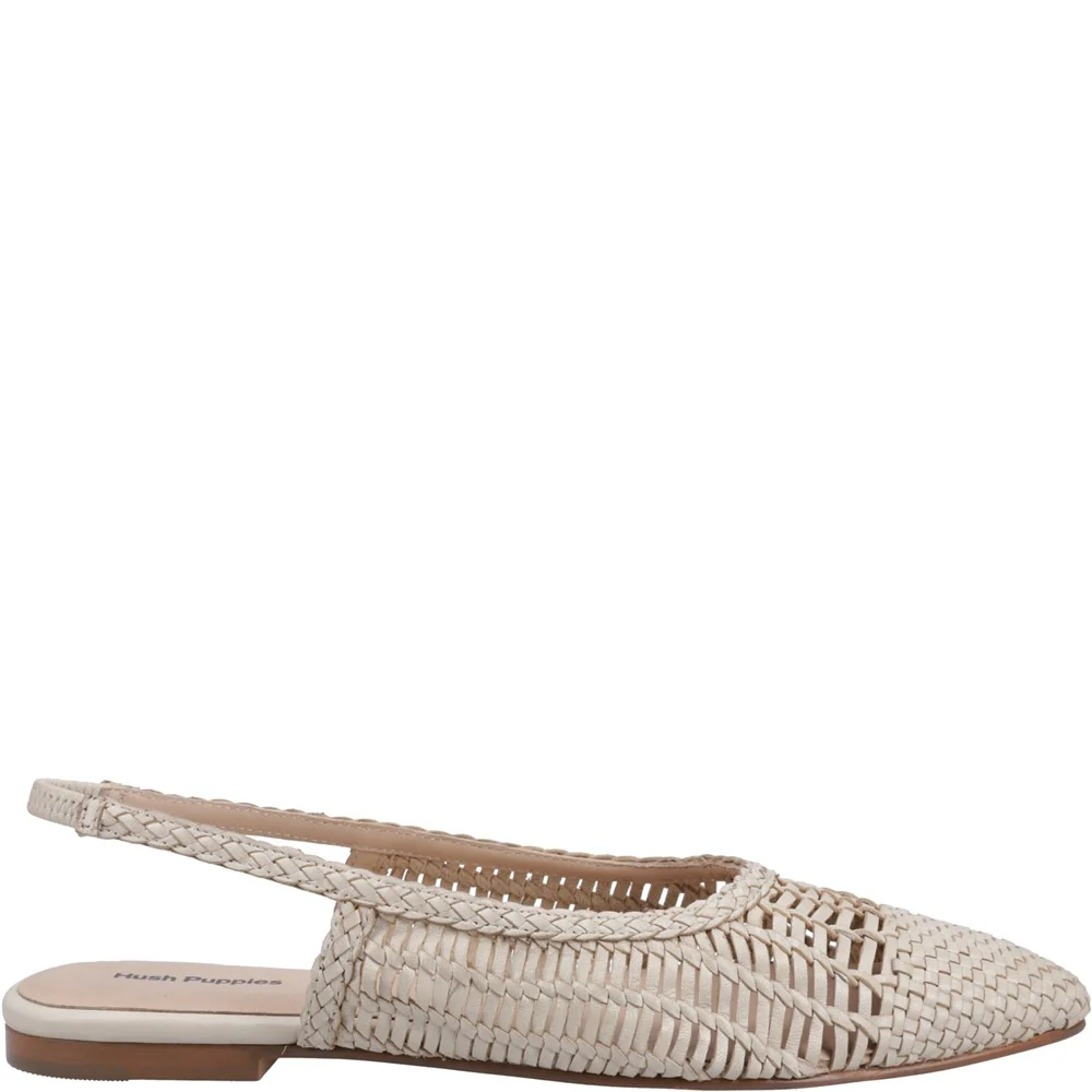 Cream Dalia Woven Slingback Ballerinas - Image 5