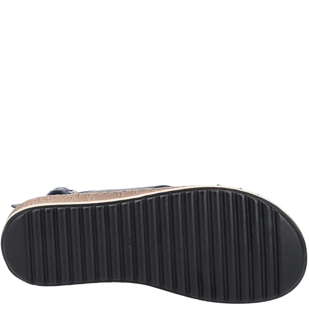 Navy Elena Crossover Wedges - Image 3