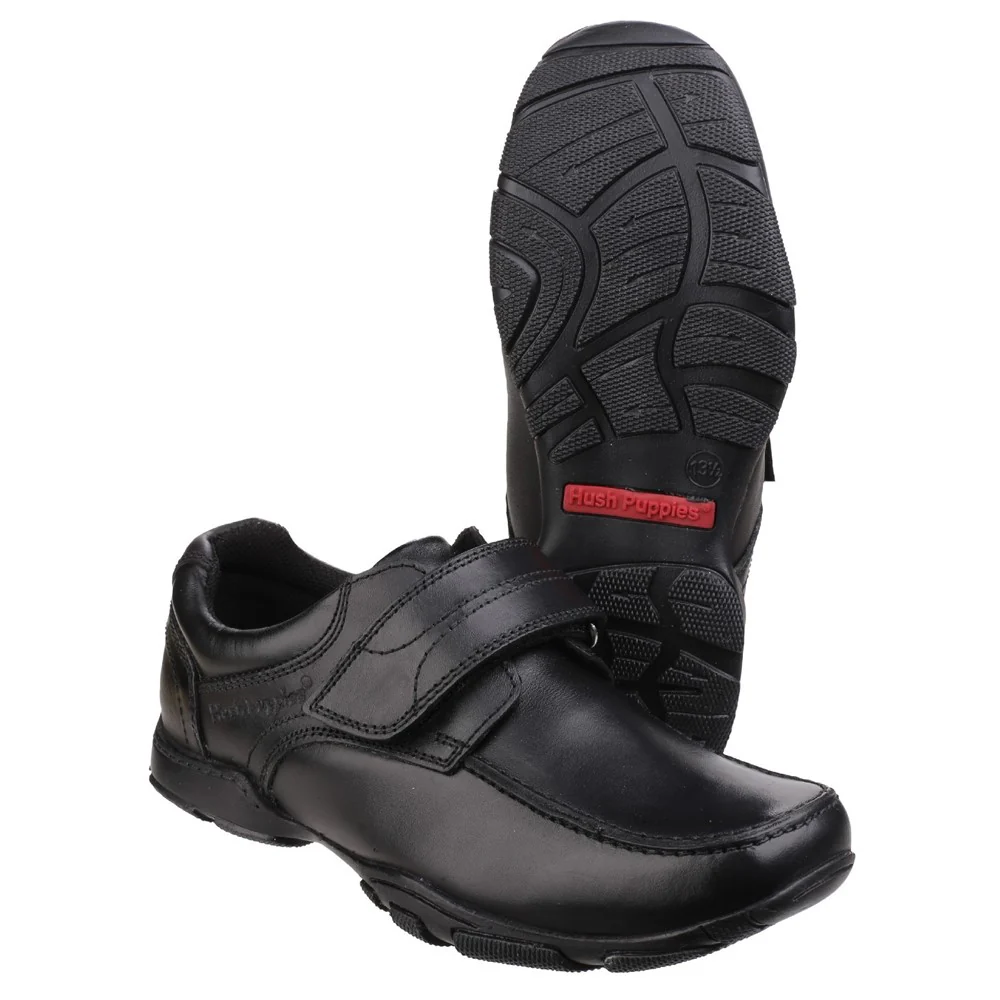 Black Freddy Single Fit Junior School Shoes - Image 3