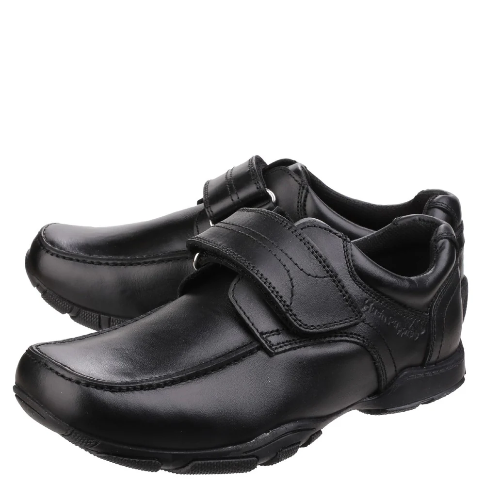 Black Freddy Single Fit Junior School Shoes - Image 6