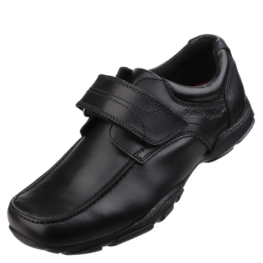 Black Freddy Single Fit Junior School Shoes - Image 7