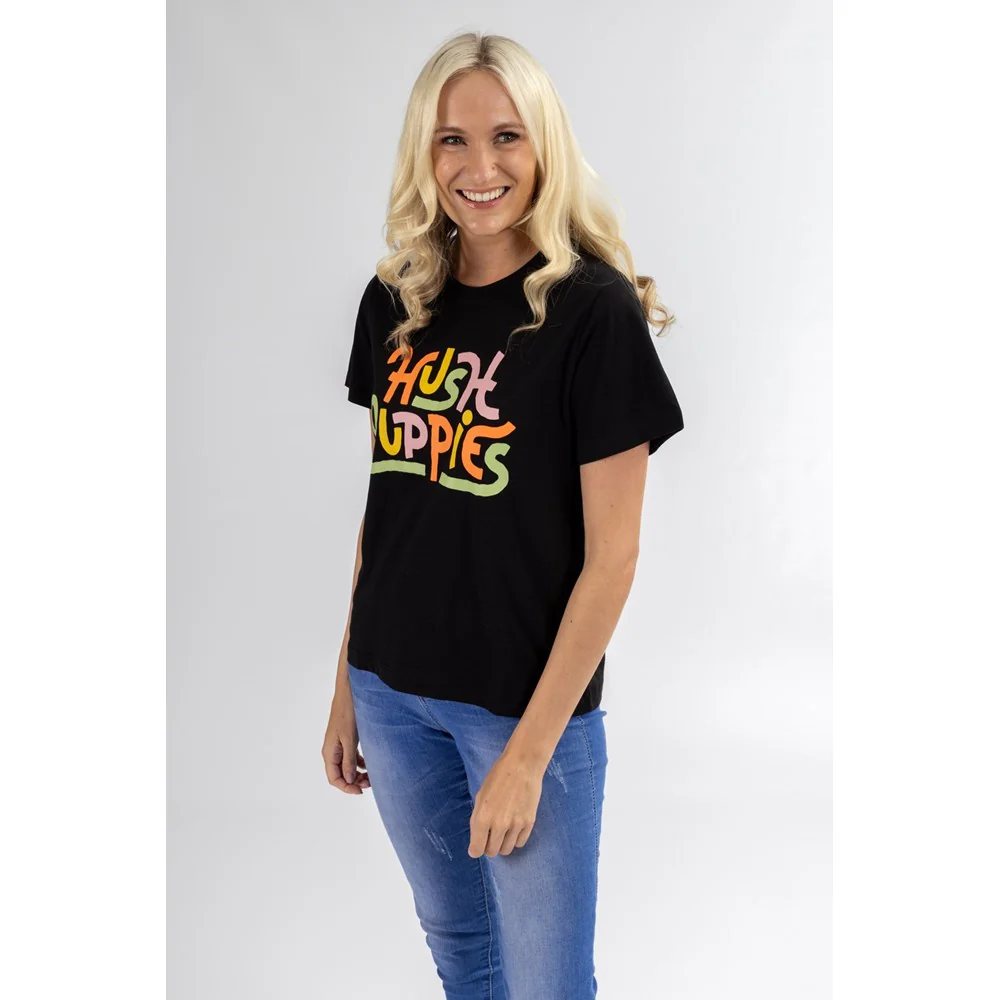 Black Script Ladies T-Shirt - Image 3