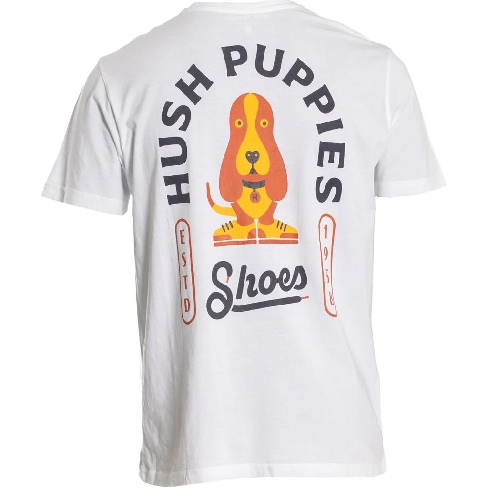 White Modern Basset Mens T-Shirt - Image 5