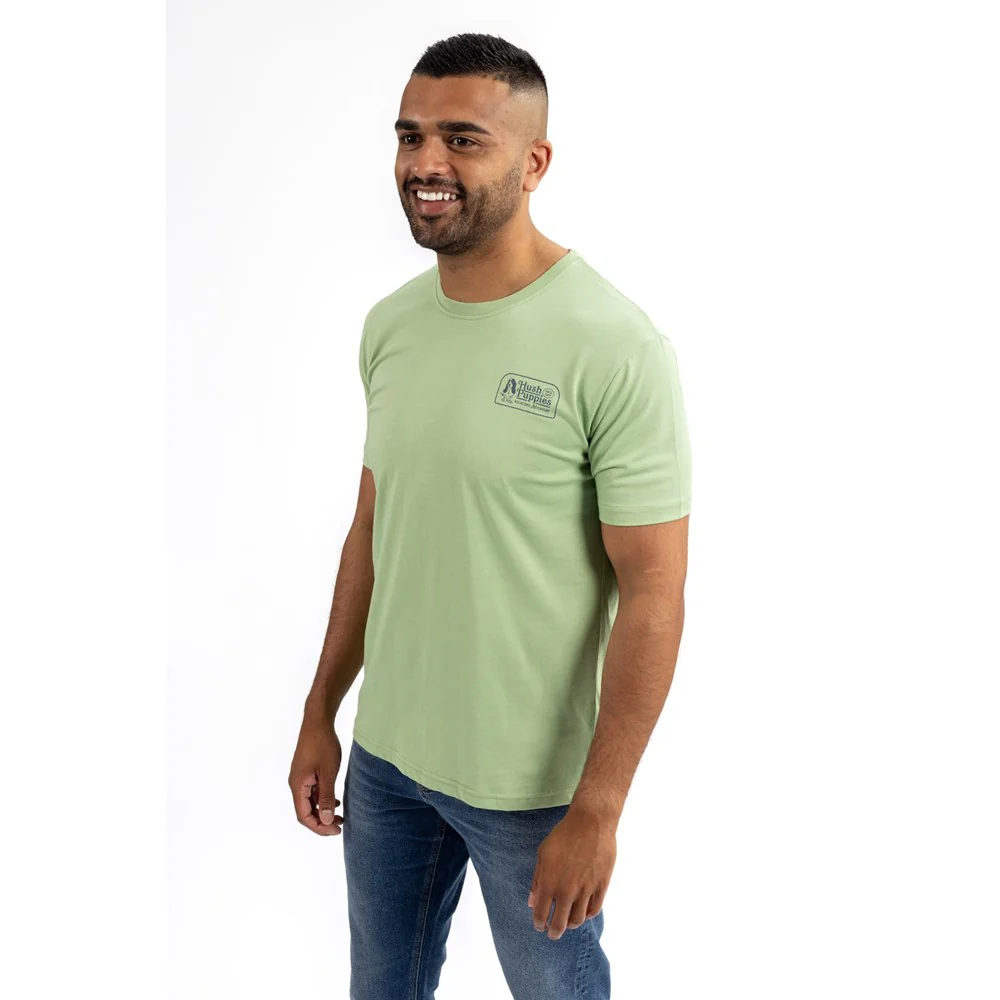 Green Retro Basset Mens T-Shirt - Image 3