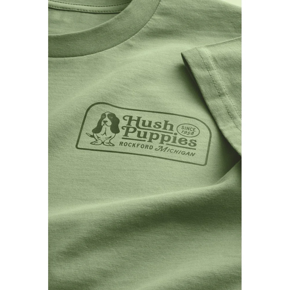 Green Retro Basset Mens T-Shirt - Image 7