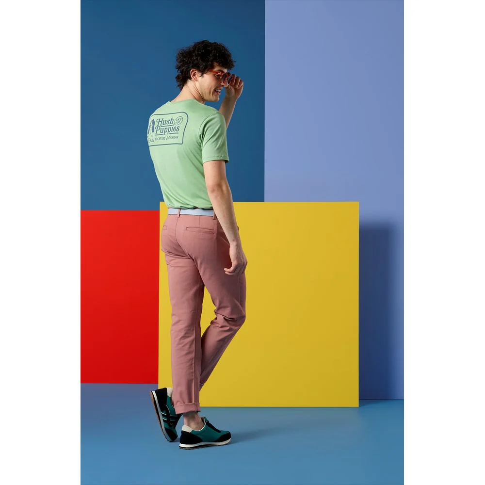 Green Retro Basset Mens T-Shirt - Image 9