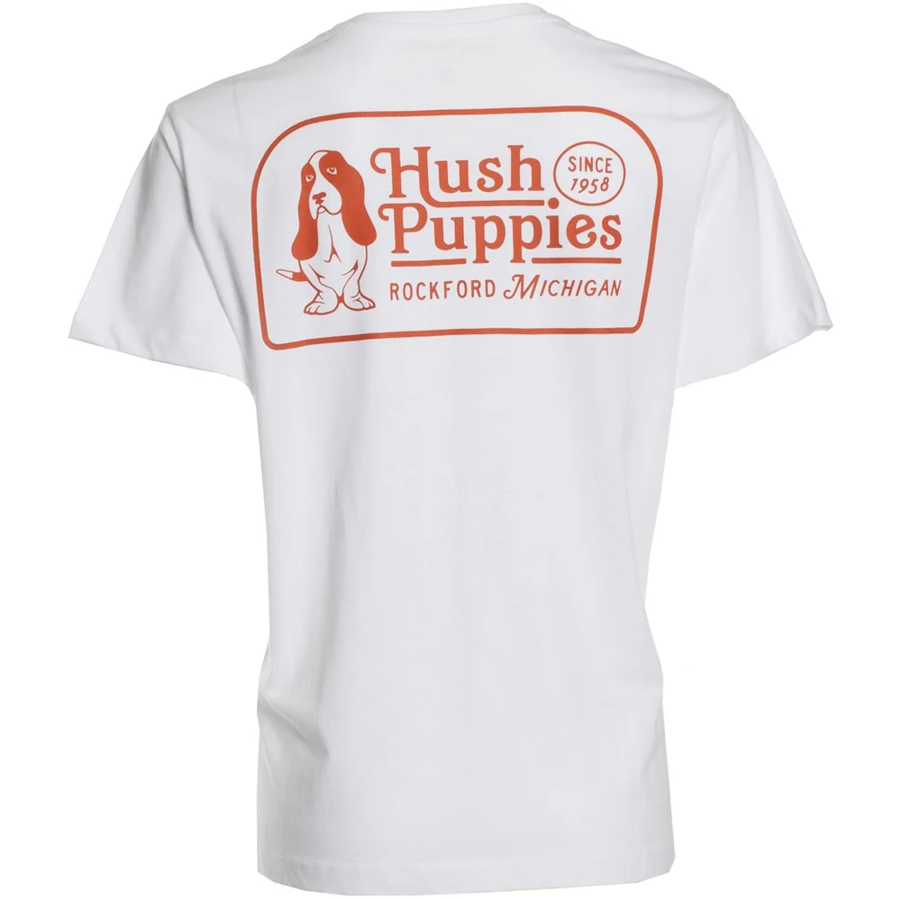 White Retro Basset Ladies T-Shirt - Image 5