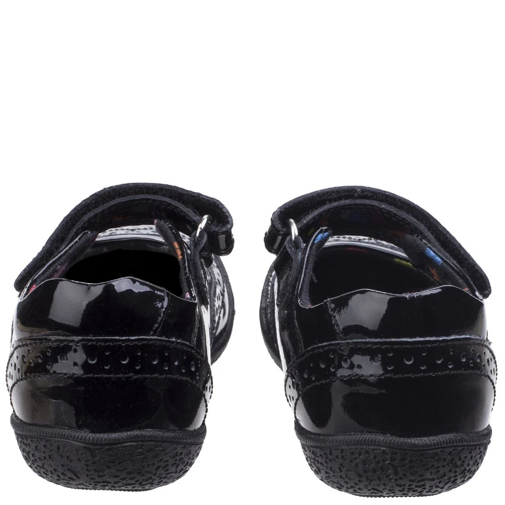 Black Patent Rina Patent Infant School Shoes - Image 8