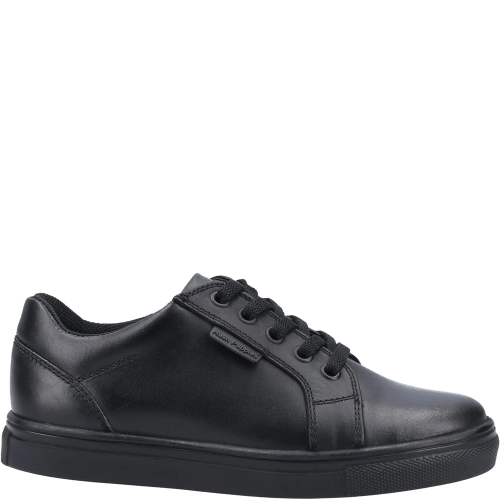 Black Sam Junior School Shoes - Image 4