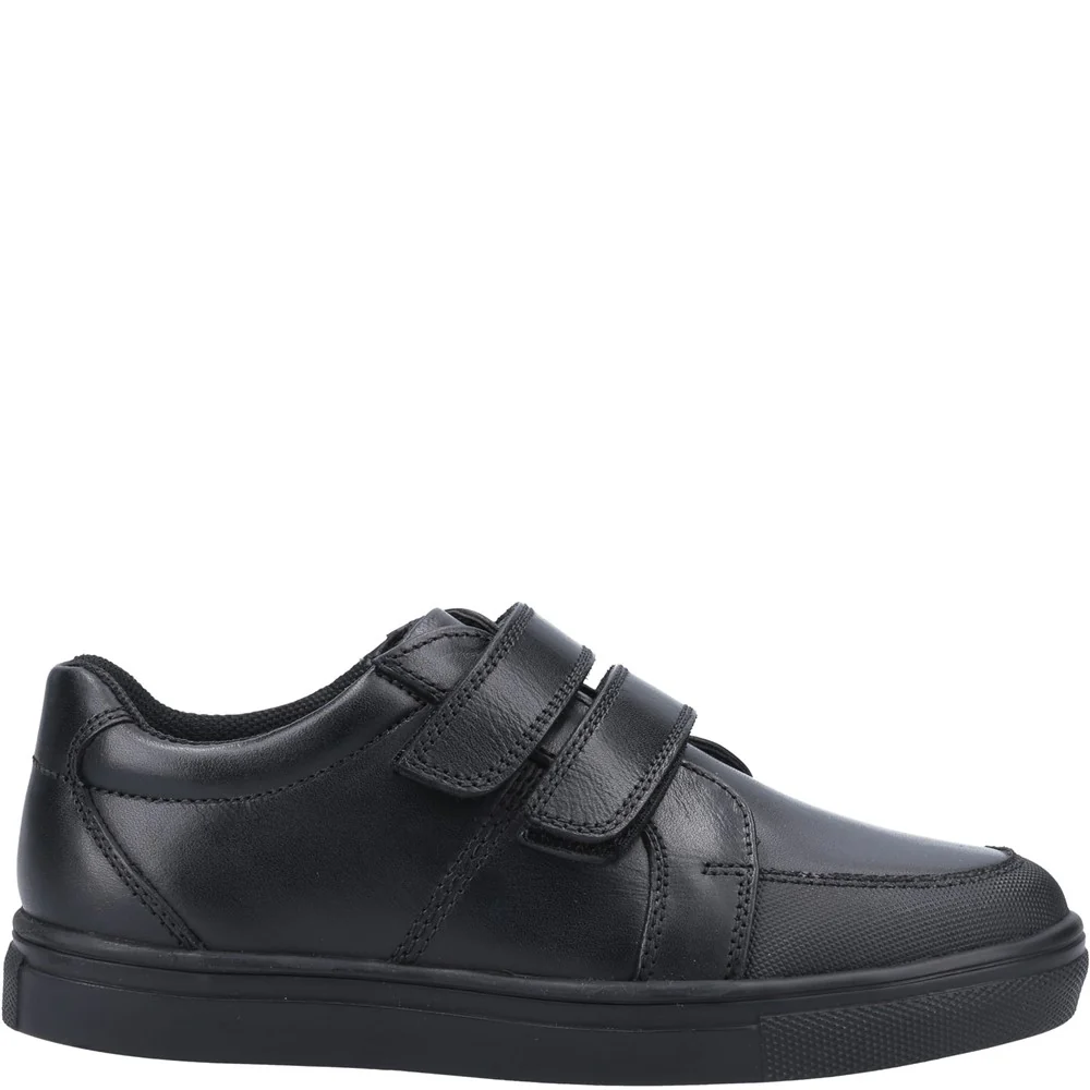 Black Santos Junior School Shoes - Image 4
