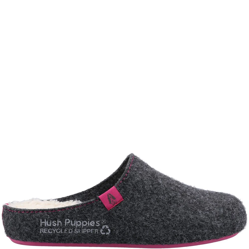 Charcoal/Pink Womens Recycled Good Slippers - Image 4